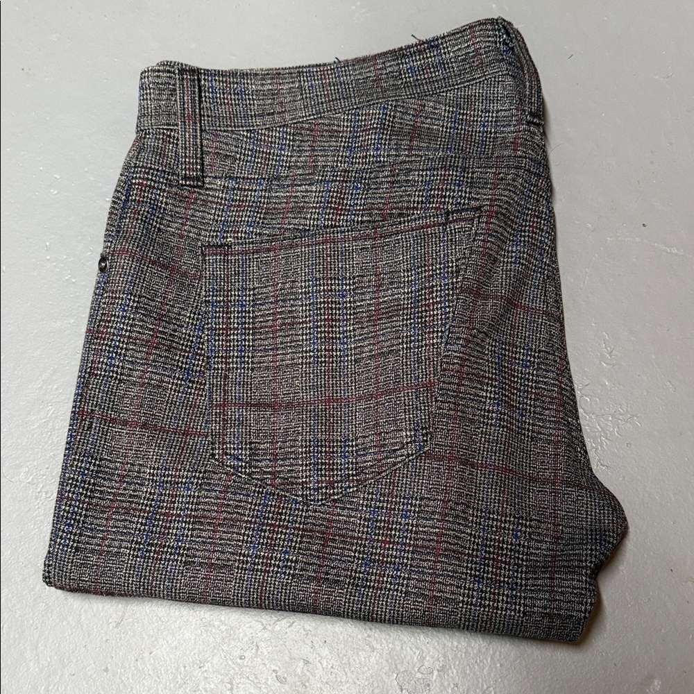 AG Plaid Patterned Jeans